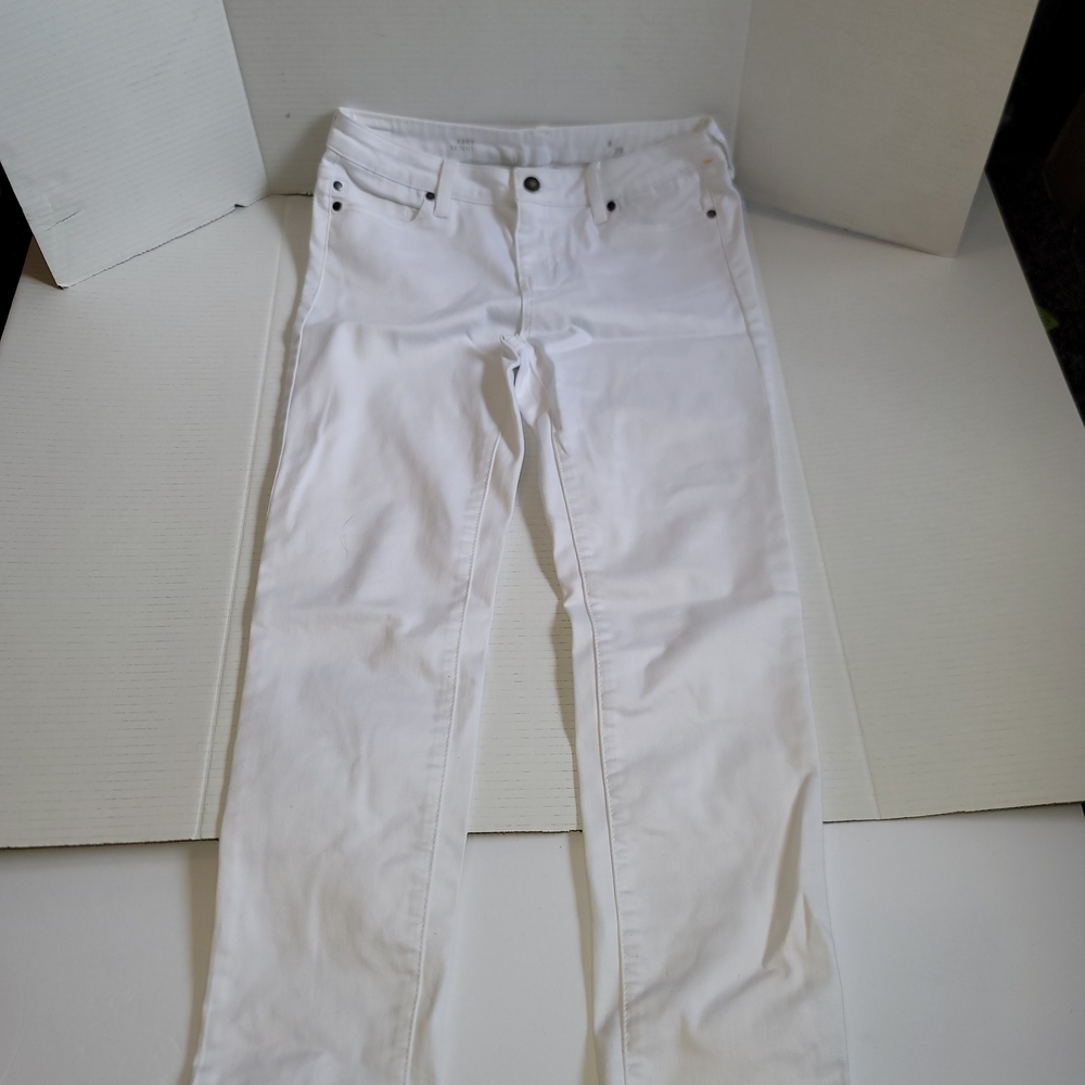 Liverpool Los Angeles Women's White Pull-On Skinny Jeans Elastic Waistband 8/29